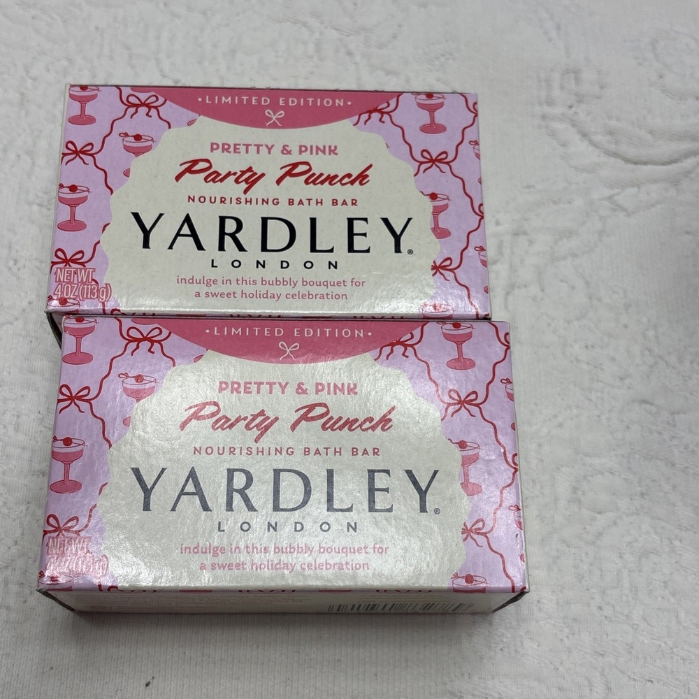 2 Bars Yardley London Party Punch Limited Edition Nourishing Bath Bar 4 oz